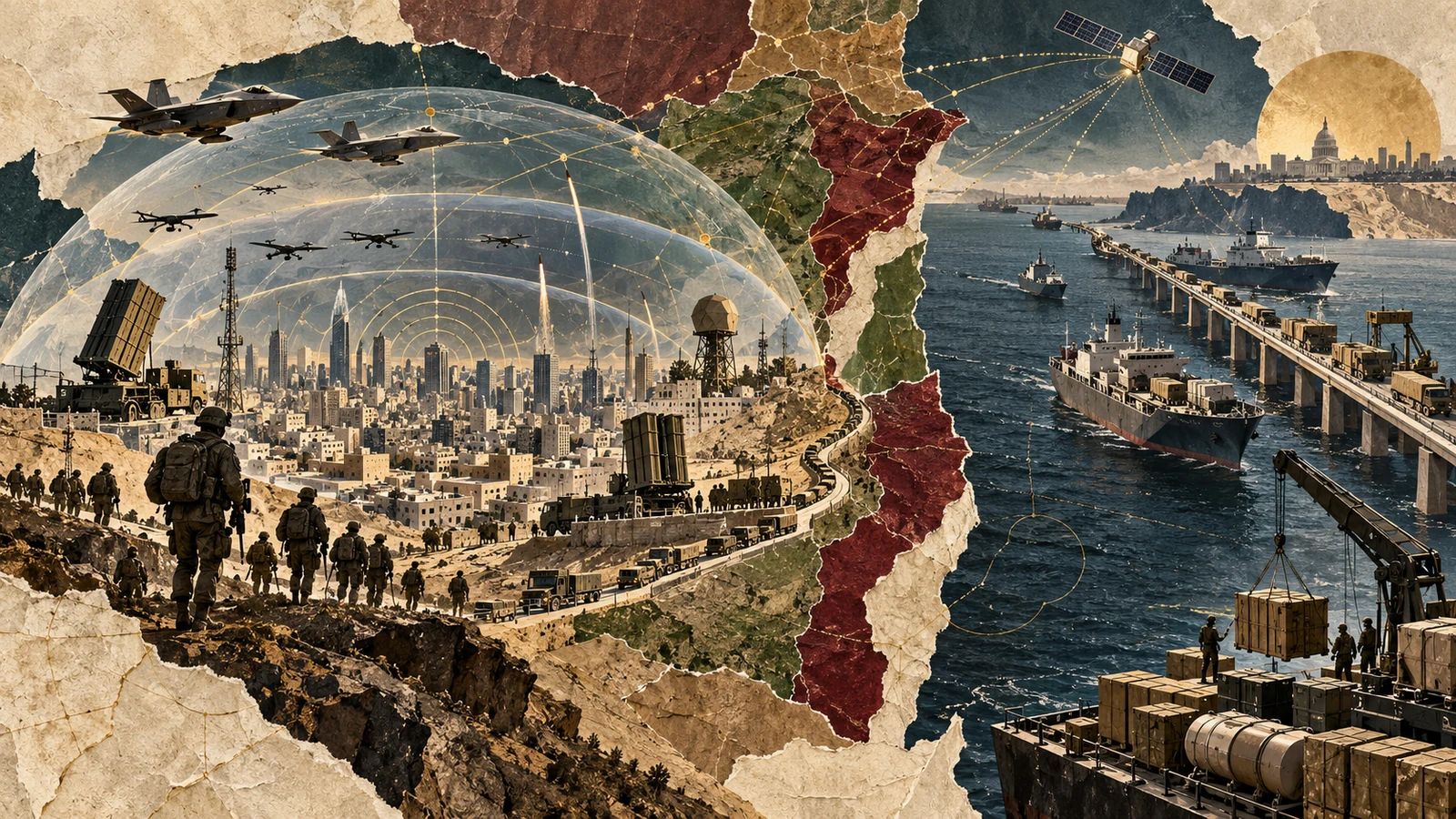 منظومة عسكرية إسرائيلية متقدمة تحمي مدينة صغيرة وترتبط بجسر إمداد عسكري خارجي عبر البحر